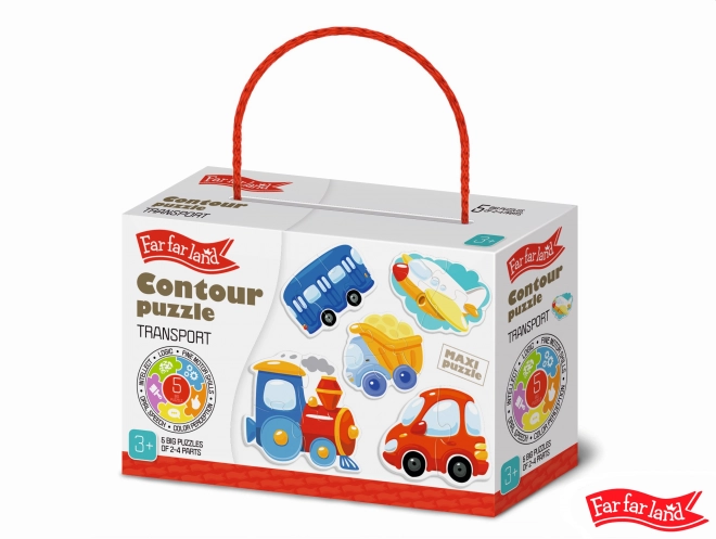 Puzzle Transport Far Far Land für Kinder