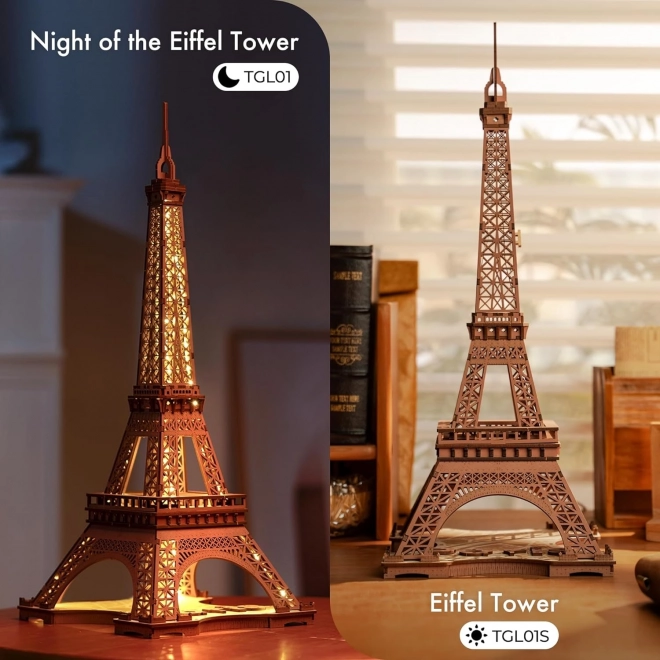 RoboTime 3D Houten puzzel Rolife Nacht van de verlichte Eiffeltoren