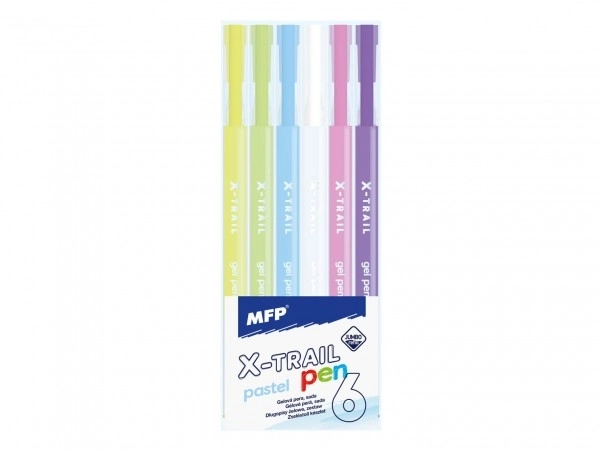 Gelpennen pastelkleurig 6 stuks plastic in blister 6x15x1,5cm