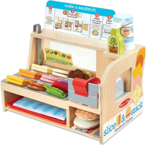Comptoir à sandwichs en bois pour enfants