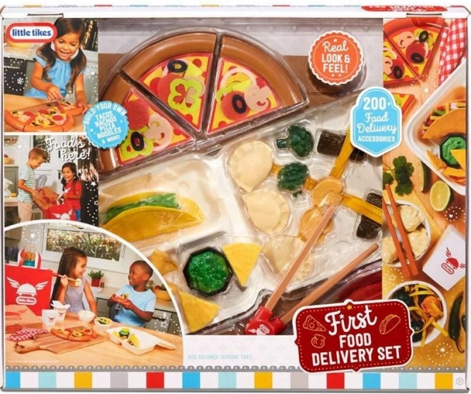 Little Tikes First Food Delivery – méga set de repas à emporter (200 accessoires)
