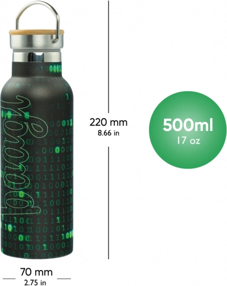 Thermofles met bamboe dop