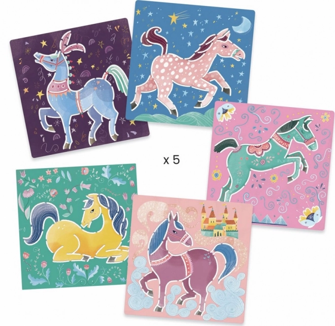 DJECO Sjablonen Paarden