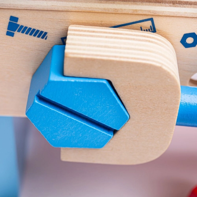 Wooden Workbench and Tool Carrier 2-in-1 Bigjigs Toys