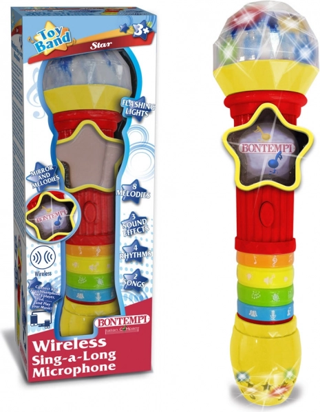 Wireless microphone with light effects and melodies