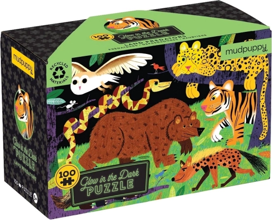 Puzzle Mudpuppy Prédateurs sauvages phosphorescents – 100 pièces