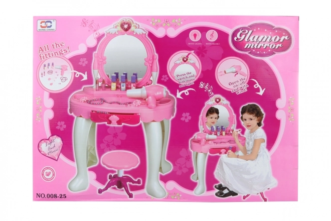 Toilettafel met accessoires
