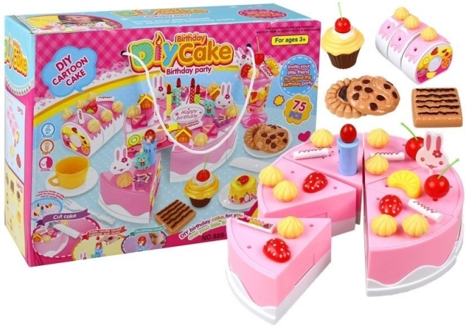 Kinder-Geburtstagstorte zum Schneiden – kreative Dessert‑Set 75 Stk.