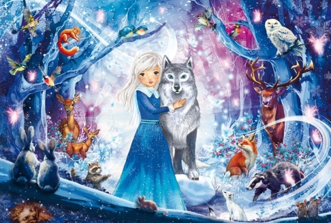 SCHMIDT puzzle princesse dans la forêt enneigée 100 pièces