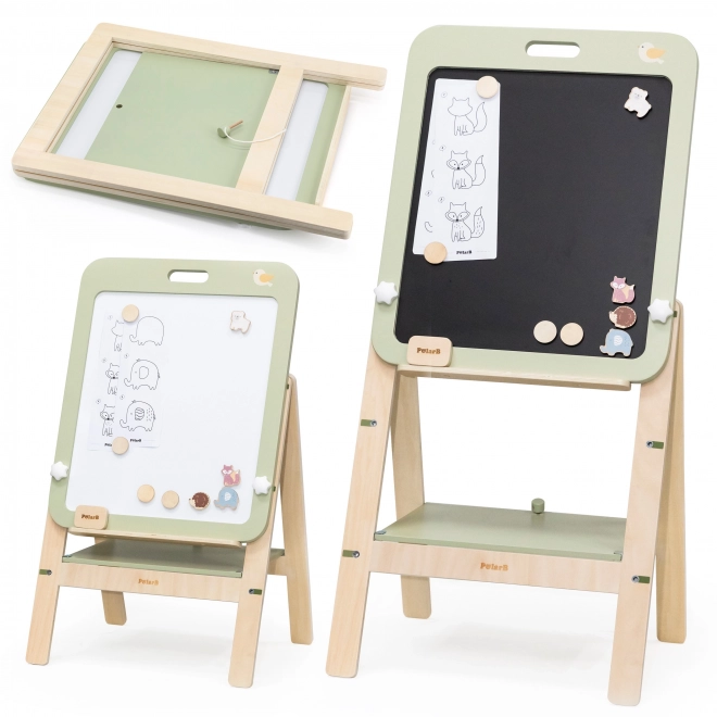 Adjustable Wooden Chalkboard for Kids