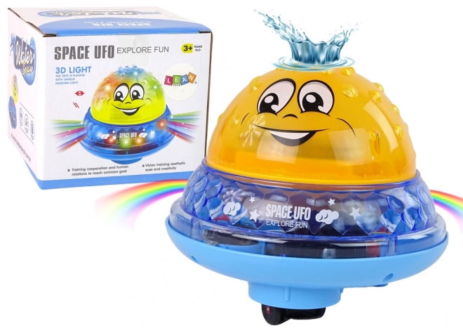 Balle Souriant Jaune UFO avec Lumières et Musique pour Bain