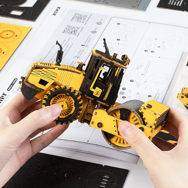 RoboTime houten 3D-puzzel - Wegwals