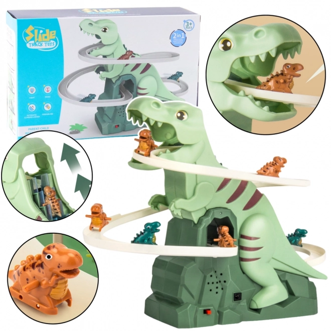Leuke dinosaur achtbaan