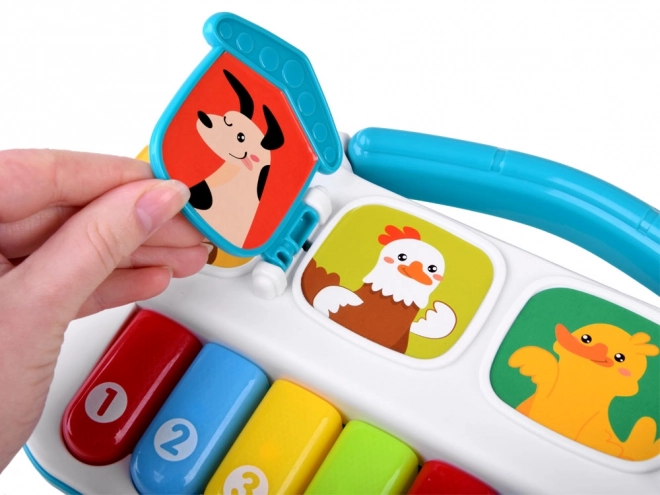 Vrolijk muziekpiano met dieren