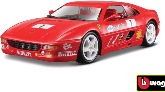 Metaalmodel Ferrari F355 Challenge van Bburago in schaal 1:24