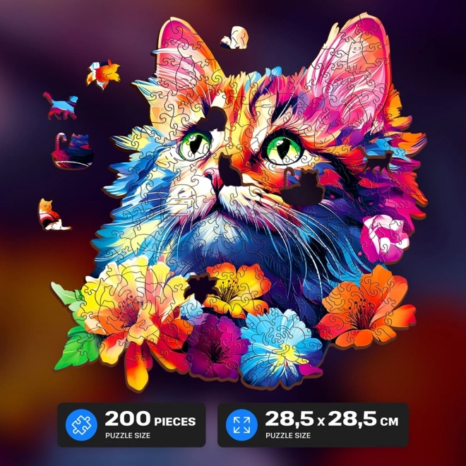 Holzpuzzle Katze 200 Teile