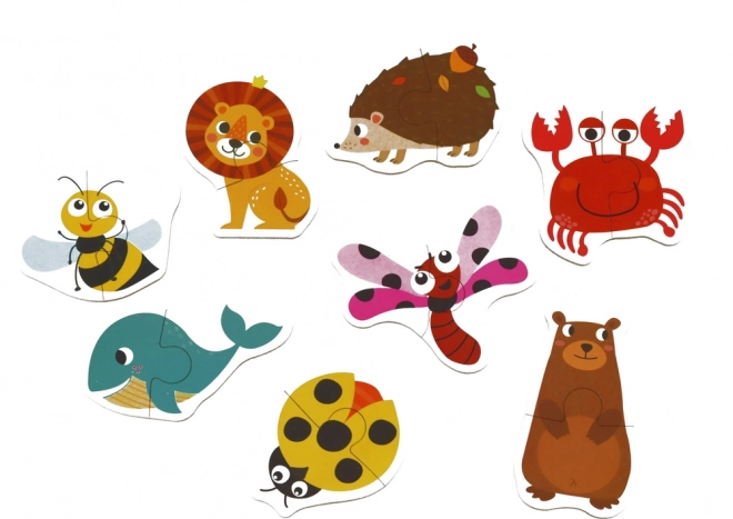 Educatieve puzzel met dieren