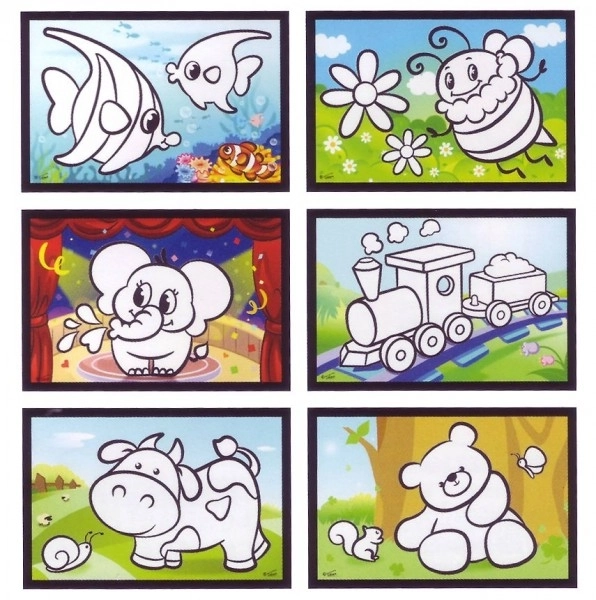 Magisch schilderen met water 6 afbeeldingen in doos 22x26x4cm