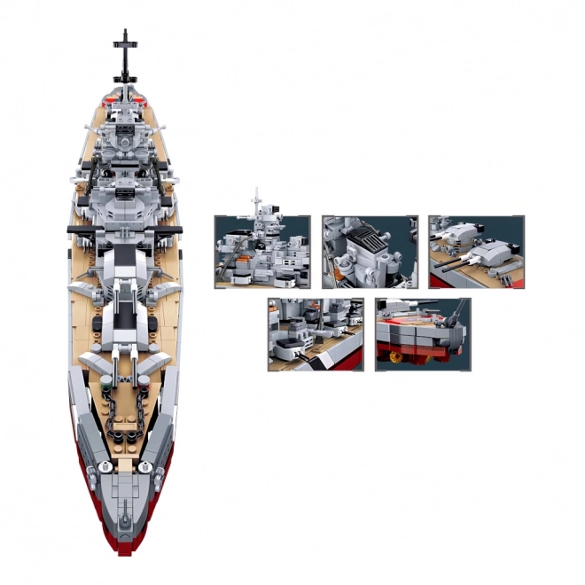 Sluban ModelBricks M38-B1102 Slagschip Bismarck 2v1