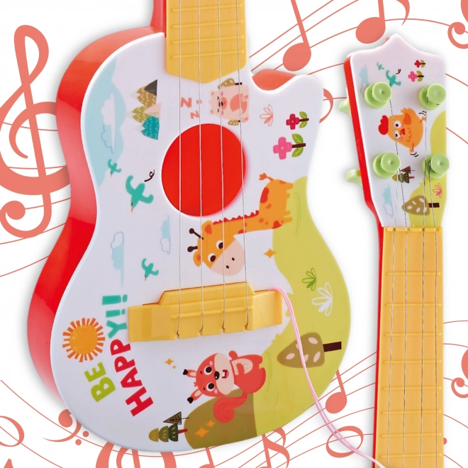 Akoestische kinder gitaar WOOPIE rood
