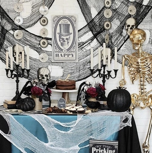 Décoration d'Halloween toile d'araignée 198 x 76 cm