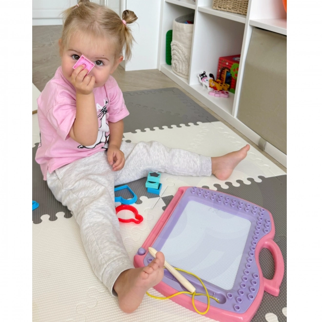 Colorful Magnetic Drawing Board with Stamps and Patterns