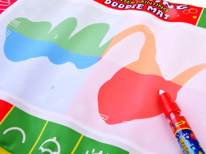 Kleurige watermat met pen