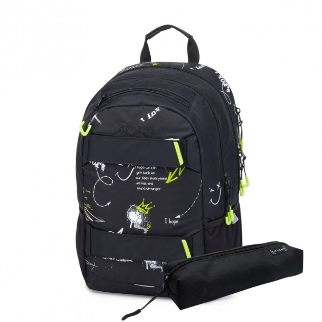 Studentenrugzak OXY Sport Graffiti met etui