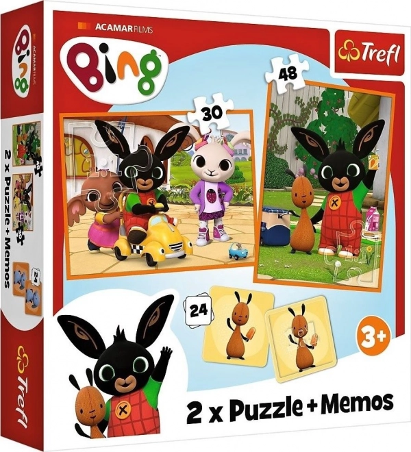 TREFL Ensemble 3en1 Bing (2 puzzles + mémo)