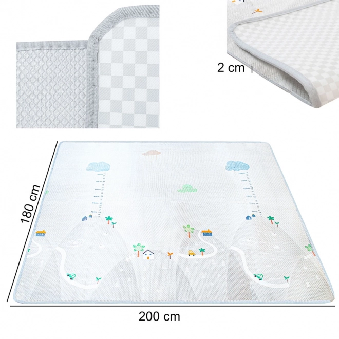 Educatieve speelmat met meetlint 200x180x1cm