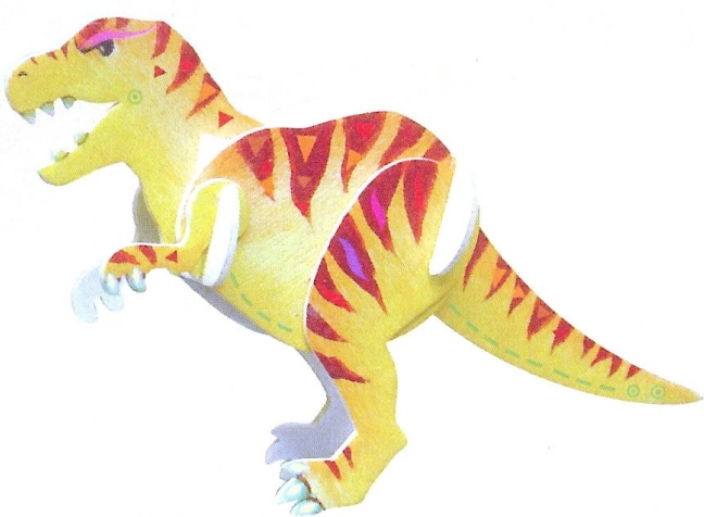 3D Wooden Puzzle Tyrannosaurus rex with Paints ARTLOVER