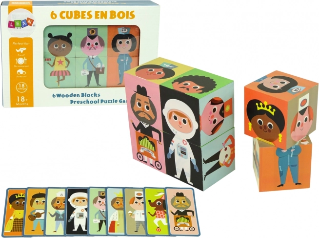 Wooden Colorful Block Puzzle with Characters