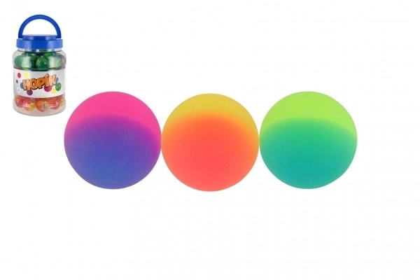 Regenboog stuiterende bal in doos