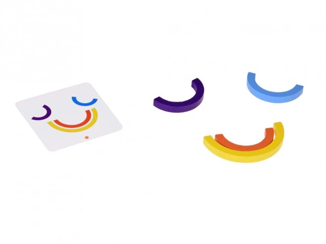 Montessori educatieve houten puzzel kleurrijke regenboog + taken ZA5328
