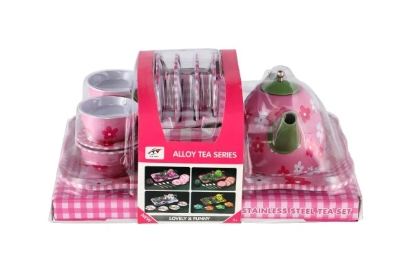 Blik theeservies set 14 stuks