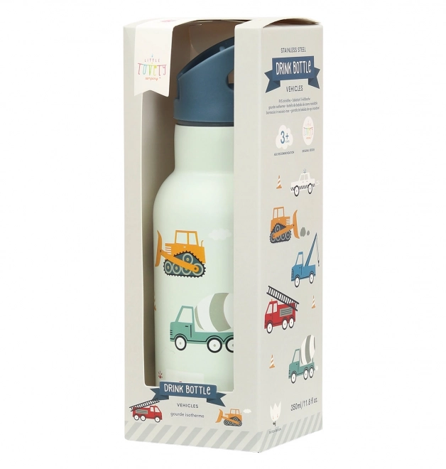 A Little Lovely Company Stainless steel drinking bottle 500 ml – Vehicles
