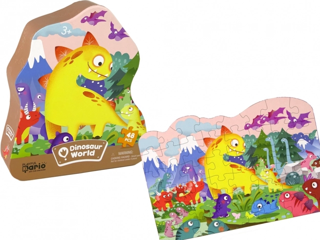 Puzzle Dinosaurier Vulkan 48 Stück