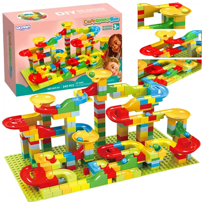 Ensemble de construction WOOPIE Piste à billes 340 pcs