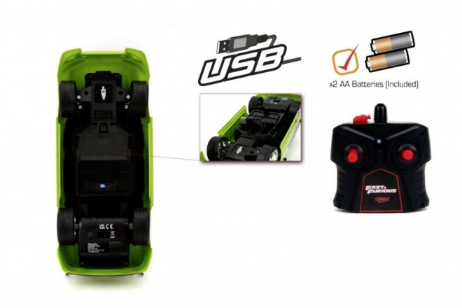Snel en woedend RC auto Mitsubishi Eclipse 1:16