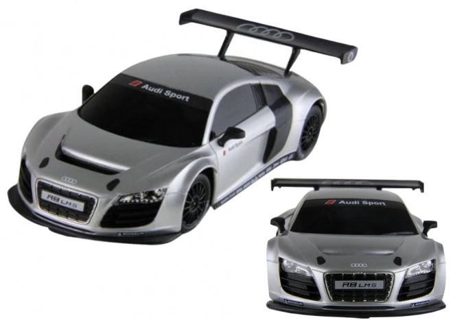 Auto R/C 1:24 op afstand bestuurbare sportieve Audi R8 LMS zilver