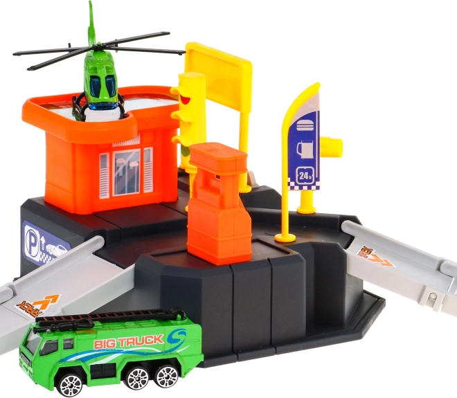 Kinderparkhaus mit Helipad und Spielmatte 3+