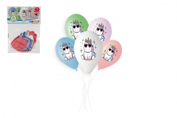 Opblaasbare ballonnen Eenhoorn 33 cm, 5 stuks