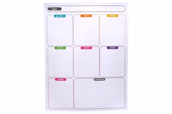 Planningskalender wekelijks, magnetisch 43x33cm