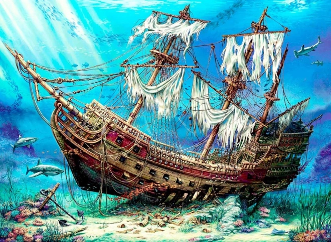 Puzzel schipbreuk 1500 stukjes
