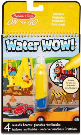 Cahier de coloriage à l’eau Water Wow Véhicules – Melissa & Doug
