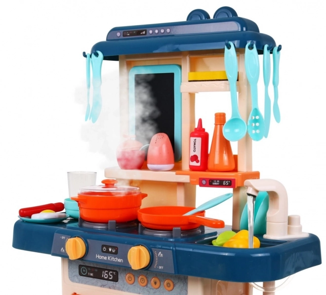 Kleurrijke keuken + interactieve stoombrander + kraan + accessoires - 42 delen