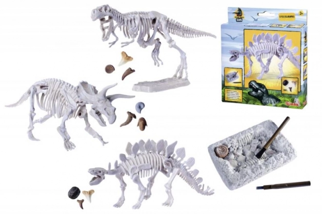 Set voor het opgraven en assembleren van dinosauriër skeletten