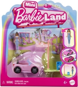 Mattel Mini Barbie Land cabriolet met minipop
