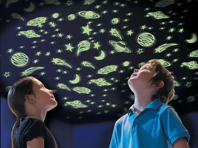 Autocollants fluorescents lumineux étoiles