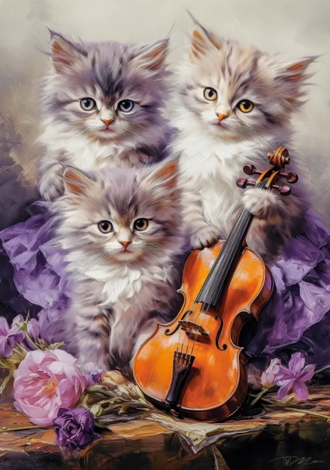 Puzzel 260 stukjes – muzikale kittens